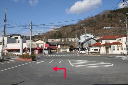 美作落合駅前県道